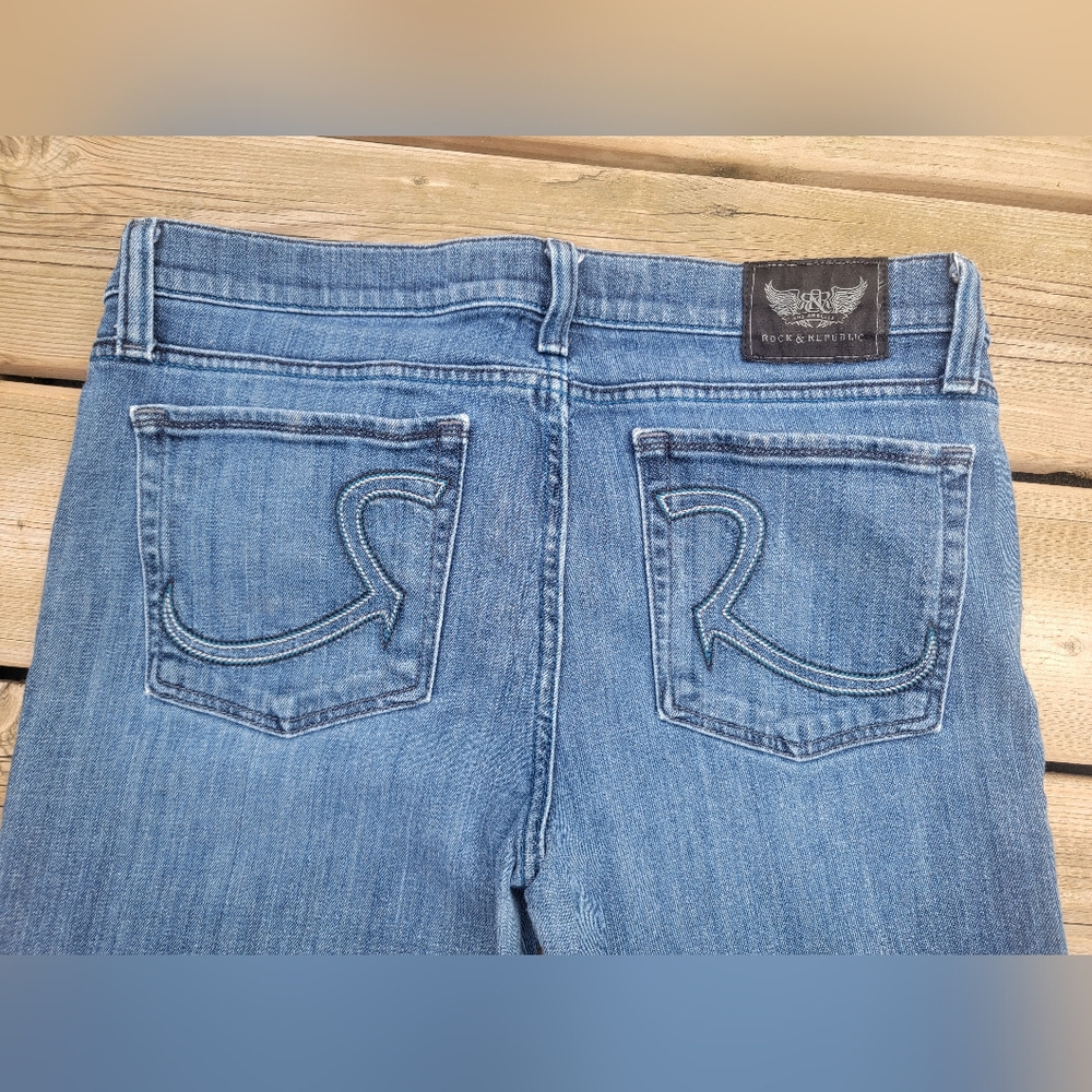 Rock & Republic Blue Denim Jeans Size 31 – Vintage Distressed LA Cool Vibe